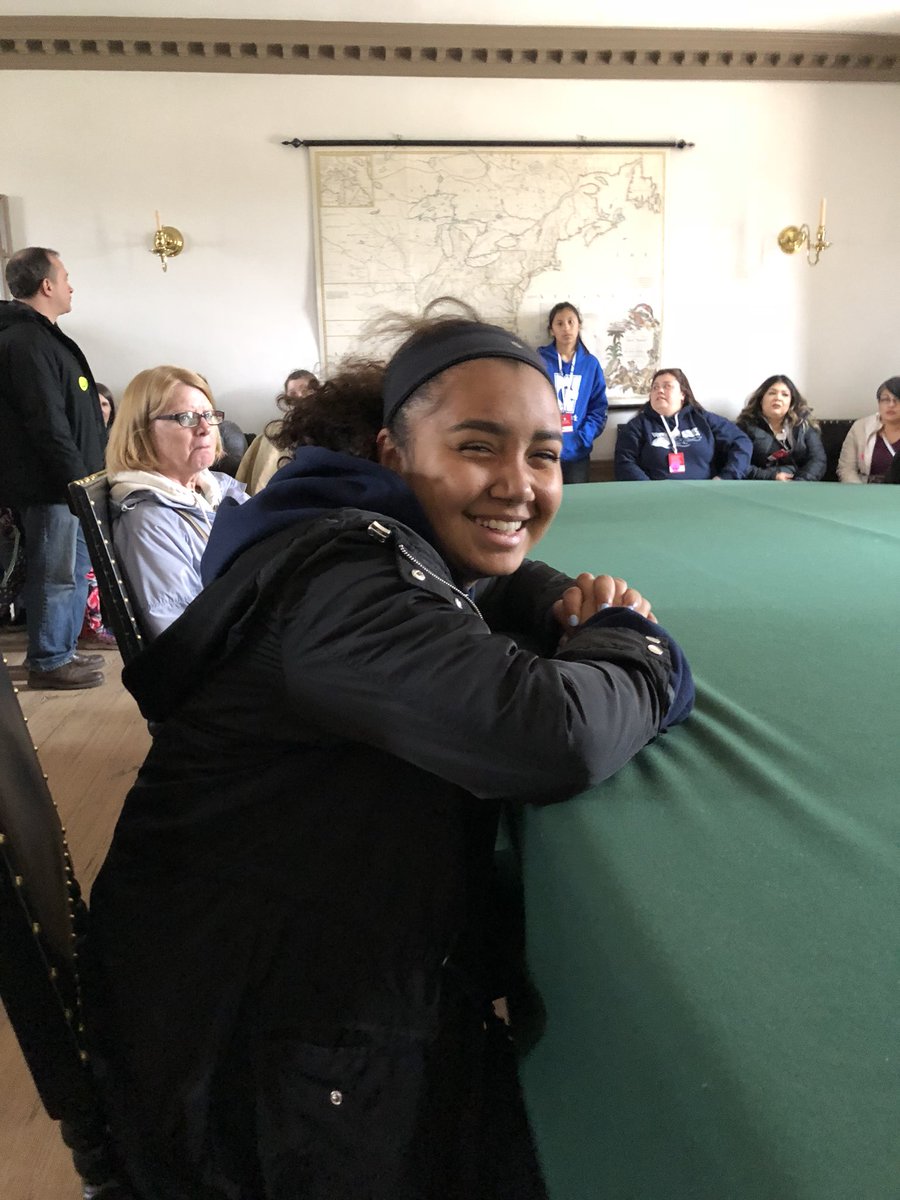 currieDC2018's tweet photo. Sharing a seat with our future lawyer in a meeting room at the capitol building-I have to say...you feel pretty  ready to talk about laws and stuff at a table like that... https://t.co/vEDn5CsBSl