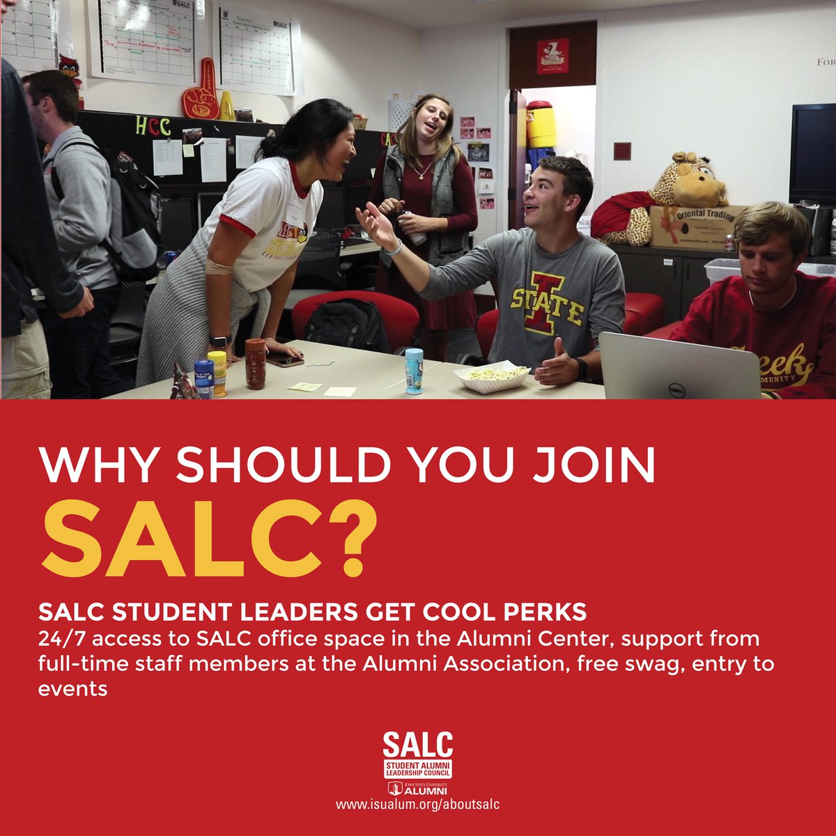 Only one week left to apply! To find the application go to isualum.org/getinvolvedsalc