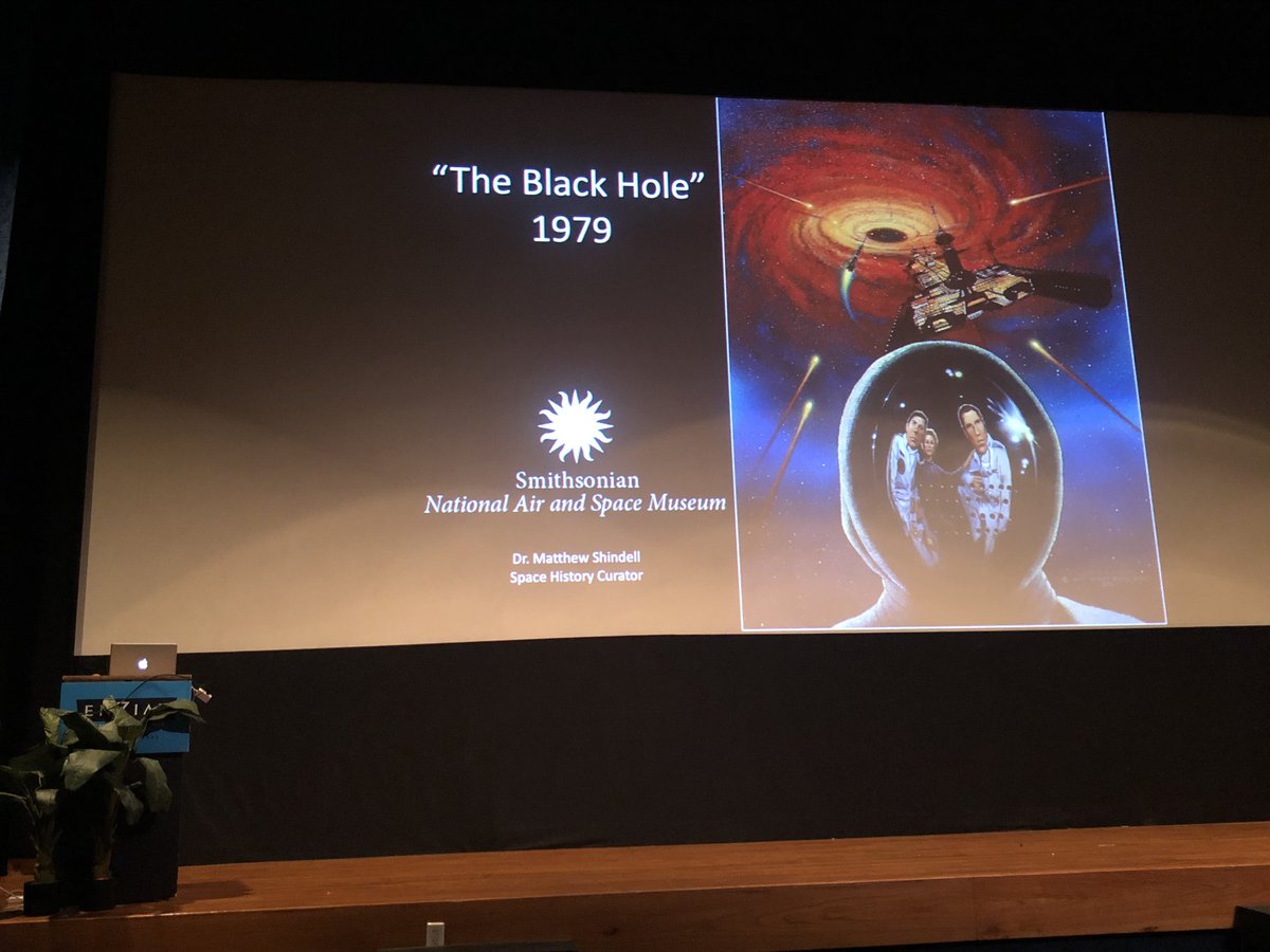 nerdniteorlando's tweet photo. We’re listening to Dr. Matthew Shindell give a great presentation on the science fact versus the science fiction of space exploration in movies, ahead of a special screening of the cult classic, the Black Hole. Thank you @airandspace for the invitation. https://t.co/8thoA7i4t0