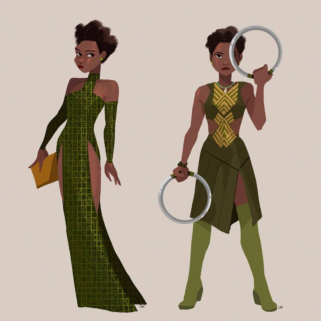 Featured artist: Chi Ngo (<a href="/chillustrates/">chi 🍋 LBX 233</a>)  instagram.com/p/Bg2V3n_D9lc/ #Nakia #BlackPanther #LupitaNyongo #BlackPantherFanArt #WakandaForever
