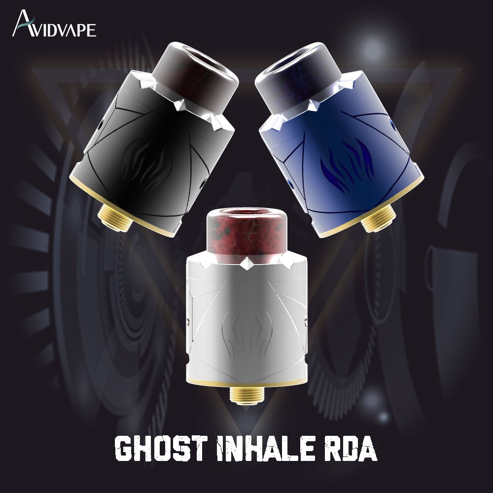 New Launched.
#GhostinhaleRDA New member of #AvidVape Ghost inhale family.
So pretty 😍😍😍
How about the back design? 
website: avidvape.com