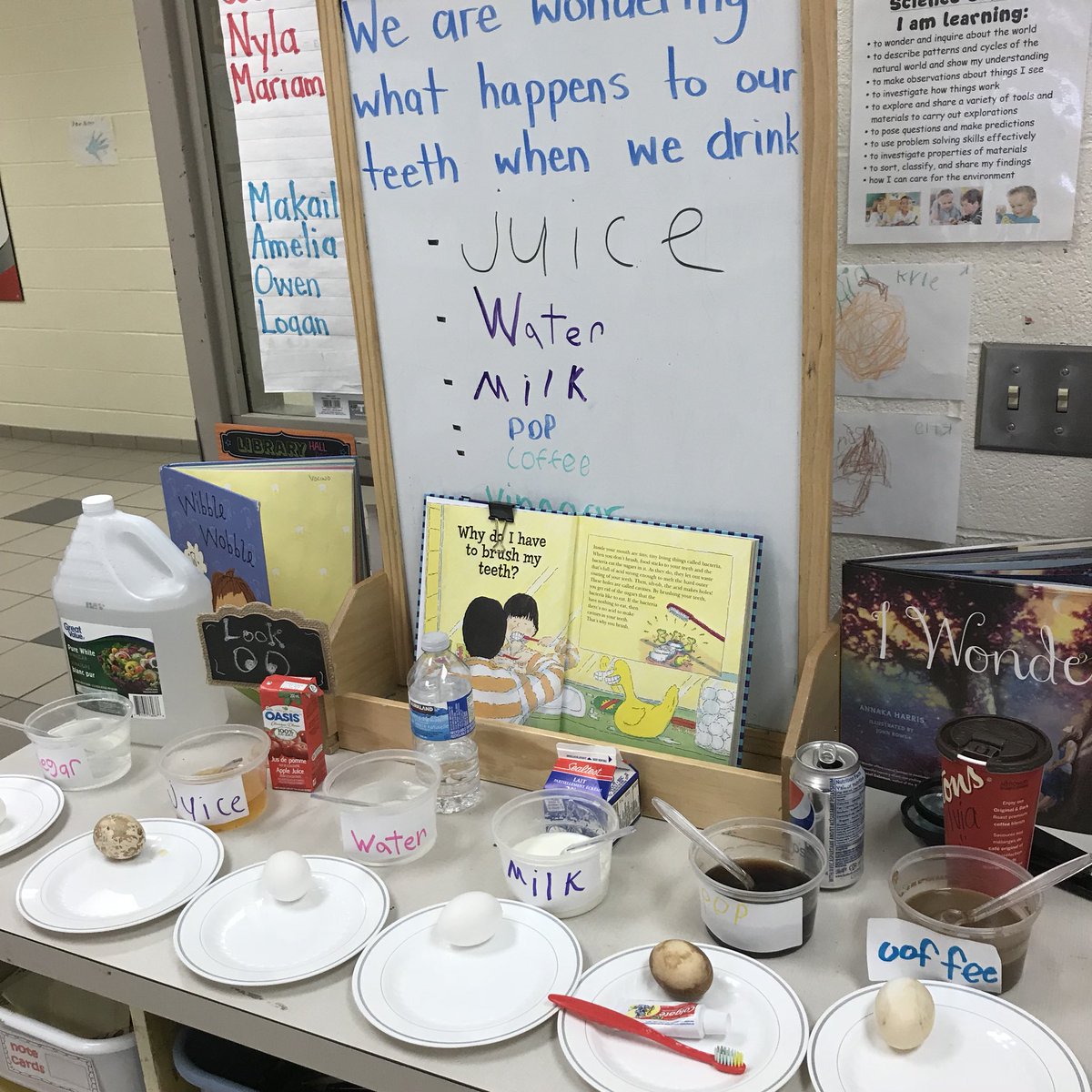 vocinosvoice's tweet photo. We are learning about Dental Health. #experimentsarecool https://t.co/0nQ4hcRREn