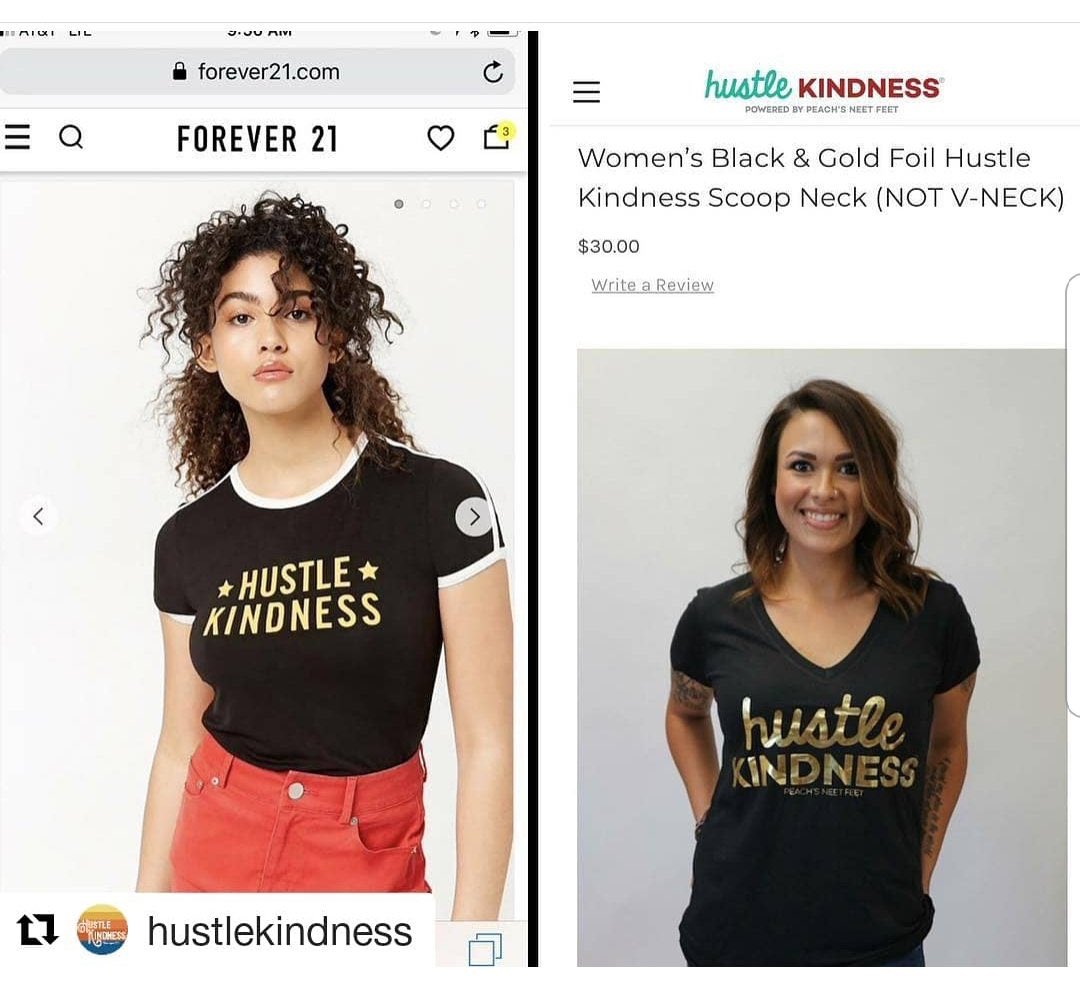 @Forever21 discontinue this line and donate the profits to Peaches Neat Feet the original designer or hustle kindness. I will never shop 21 men again #hustlekindness @PeachsNeetFeet