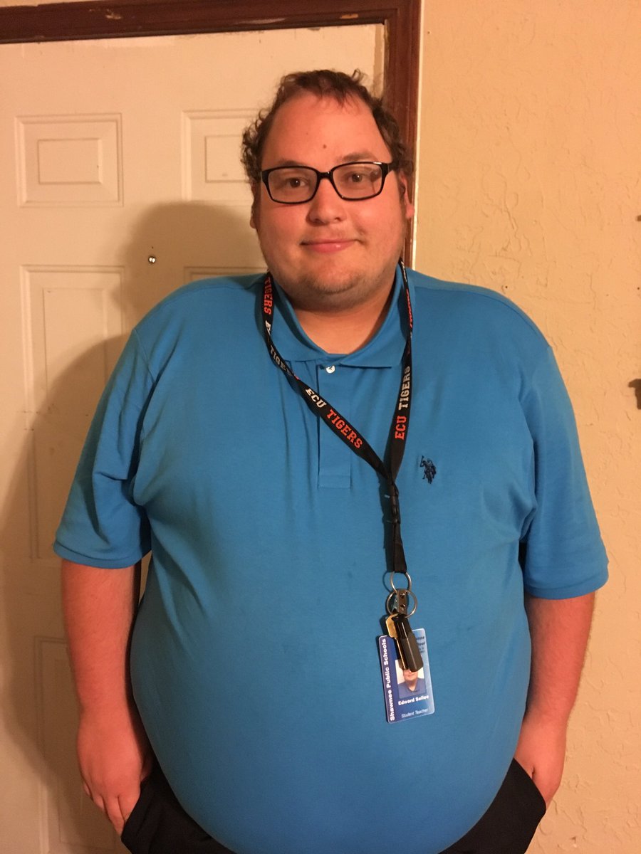 EdwardSallee's tweet image. The first picture was taken on August 21st. My first day of student teaching last semester. The second is of me today. About 60 pounds down and a lot happier!