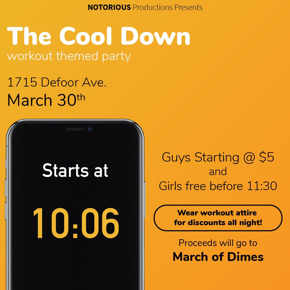 mvnd06's tweet photo. The Cool Down • Friday • 10:06
Proceeds will go to March of Dimes!
#VictoryLap🏅#NOTORIOUS #NotoriousProductions #phiOS #TheCoolDown #PHitPHridays https://t.co/HzgQjDUHLV