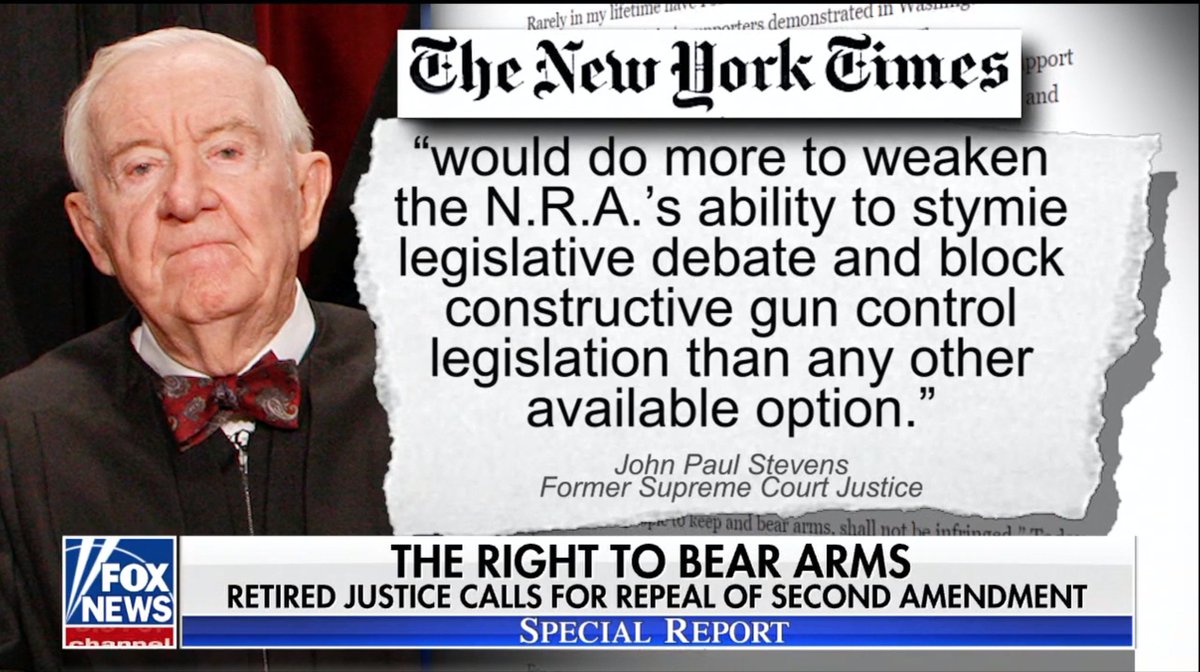 Image result for Justice John Paul Stevens on Gun Control