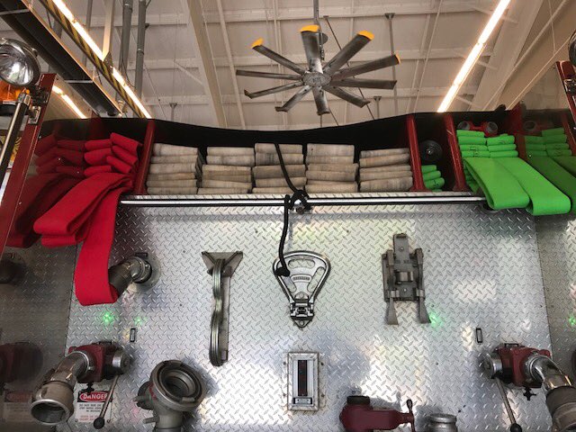 New FDNY Spec 1 3/4 attackline hose and 2 1/2 hose for E-271. All other apparatus hoselines will be replaced in the coming weeks to improve our effectiveness. Thank you to the Day-Staff for the hard work. #WXWVFD