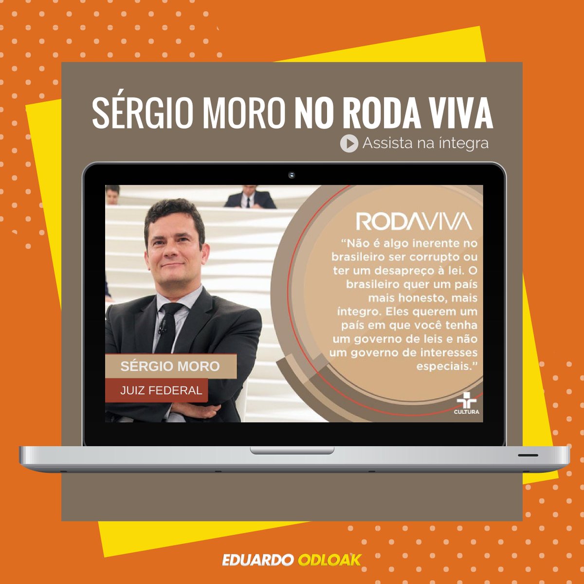 odloak's tweet photo. Sensato e firme, Moro mostrou muita convicção e segurança no que faz. Recomendo muito sua entrevista exclusiva ao @rodaviva desta semana 👉 Assista na íntegra: https://t.co/cQJpPAkQCI https://t.co/HLV6PIwfpz