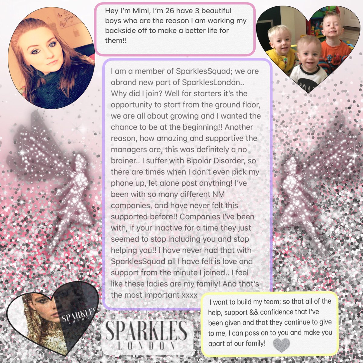 MimiBelle1991's tweet photo. Meet Me &amp; Join Me! ..We have the most amazing opportunities for anyone who has a passion for glitter, the determination to go far and the reasons to work hardd💪🏻✨ 

#sparklessquad #sparklesldn #career #motivation #opportunities #glitter #sparkle #workfromhome #joinme #mumboss https://t.co/20HeozZjBg