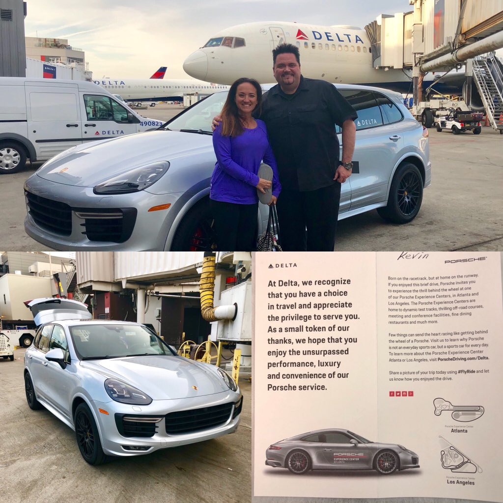 What happens when VIPs have a quick connection at the Atlanta Airport?  Today, our driver, Kevin, was waiting when we got off the plane to pick us up in a Porsche &amp; drive us to our next flight.  Pittsburgh Steelers’ Jerome Bettis was standing behind us waiting for his driver.