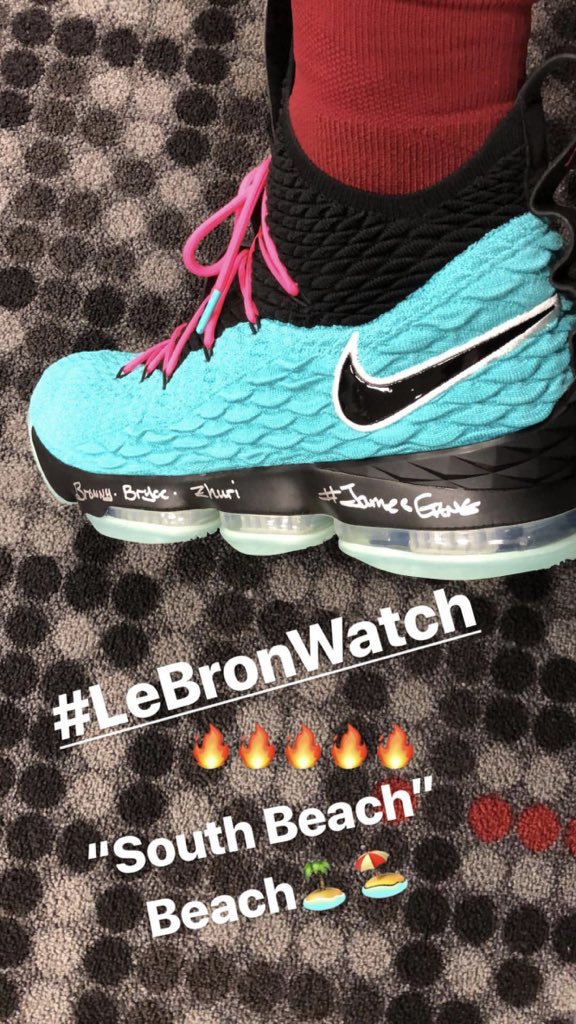 lebron 15 south beach flight club