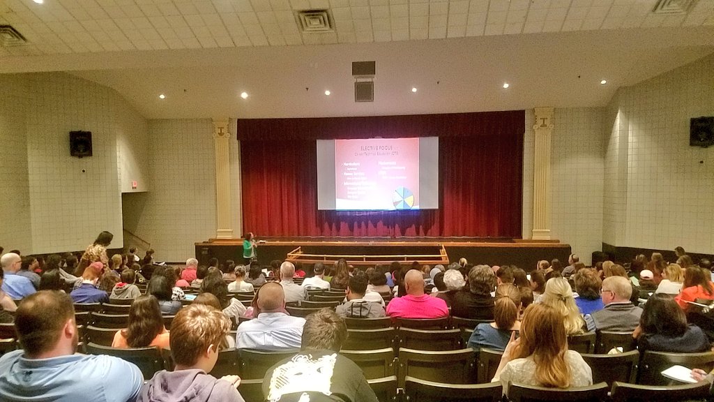 Thank you to 9th grade counselor Mrs. Schmitt for presenting course selection information including  career classes to our new mustang parents! #houstonishome