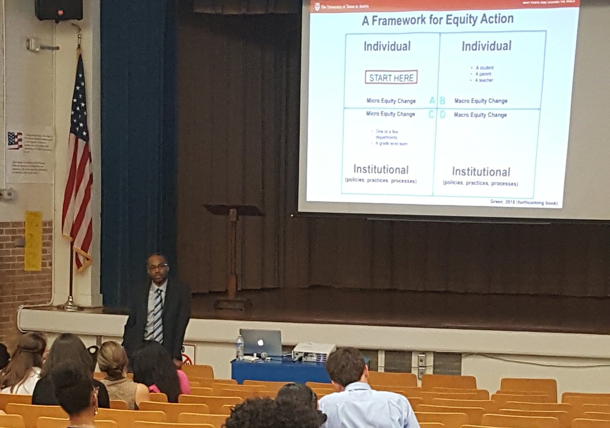 somethingtoadd's tweet image. Micro equity changes with some impressive #AISDGotTalent faculty led by @terrancelgreen as part of the #apeveningseries