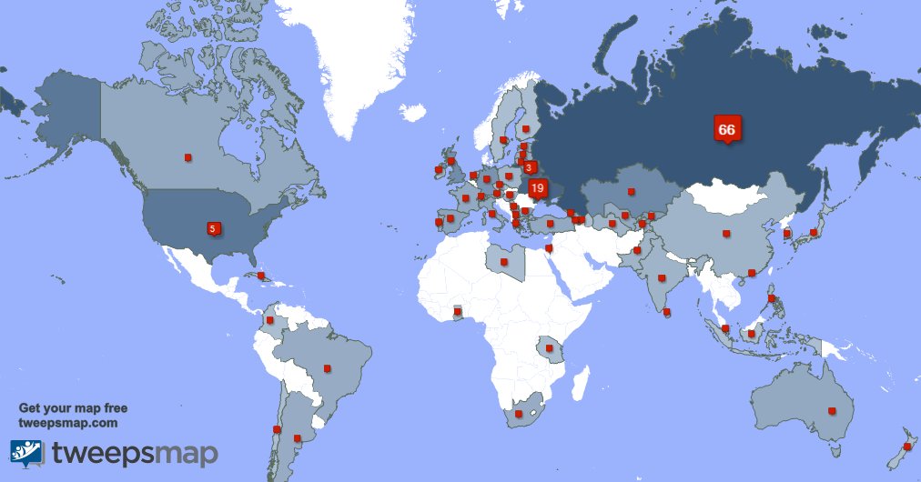 I have 4 new followers from Canada, and more last week. See tweepsmap.com/!BizDirektor