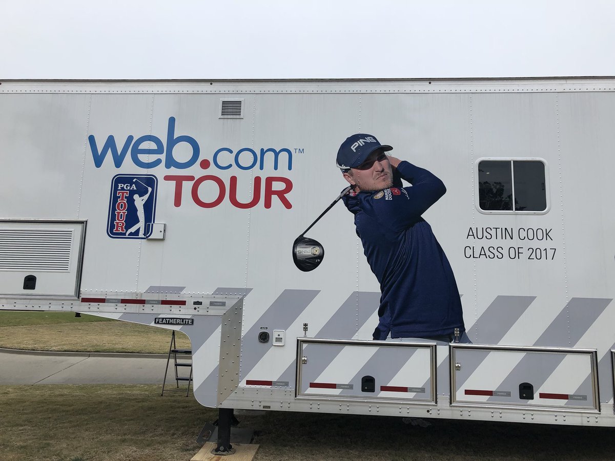austincookgolf's tweet photo. Wow, huge honor to make it on the @WebDotComTour truck! Can’t wait until you guys let me take it for a spin! https://t.co/APaHLsrsPb