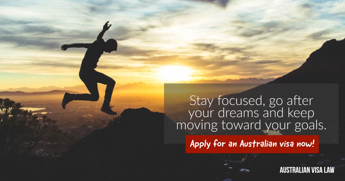 Stay focused, go after your dreams and keep moving toward your goals. Let our expert migration lawyer help you achieve your ultimate dream! #Australia #AustraliaMigration #AustraliaVisas #WorkInAustralia #LiveInAustralia #PartnerVisa #ParentVisa #WorkingVisa #SkilledWorkVisa