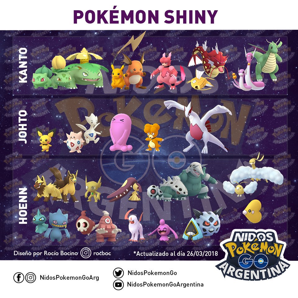 Nidos Pokemon Go Argentina Power Up A Shiny Pokemon Check The List How Many Do You Have