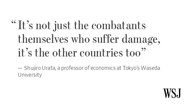 WSJ's tweet image. U.S.-China trade-war crossfire threatens Asia on.wsj.com/2GfBEwc