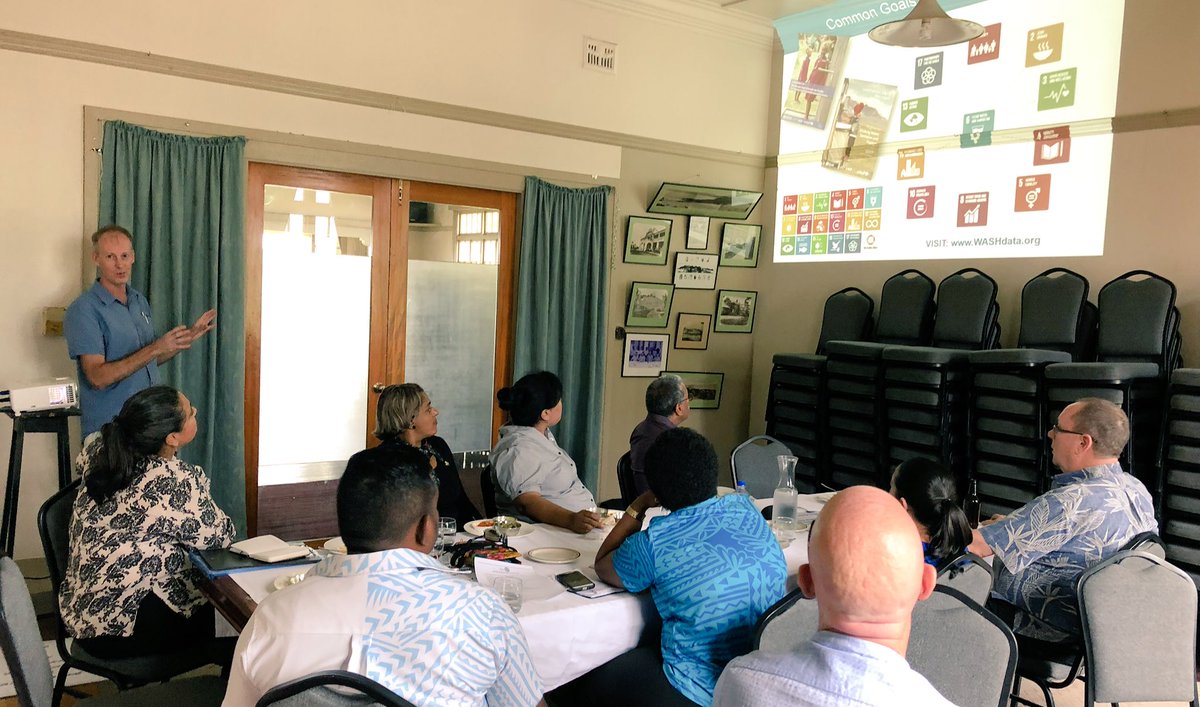 ‘There’s been great progress but parts of Fiji have the highest incidence of typhoid in the world-More than 100 cases per 100,000 ppl’ says <a href="/UNICEFPacific/">UNICEF Pacific</a> Marc Overmars at <a href="/RotarySuvaEast/">Rotary Suva East</a> meeting today. Still lots of work for <a href="/WaterPacific/">Rotary Pacific Water</a> to do! #WorldWaterDay2018