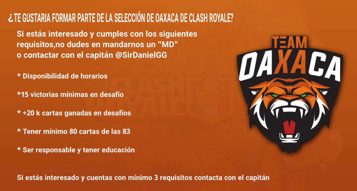 Para todo los interesados en formar parte del equipo,aquí están los requisitos.
Un saludo y espero sus md😎
#hype 
@SirDanielGG @Mx_Cup <a href="/Chiimeen/">Rex23</a>  rt plis