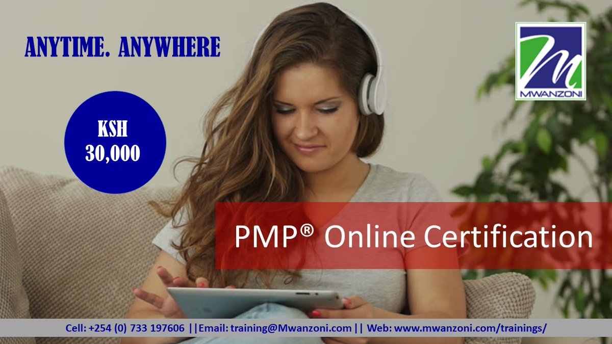 MZ_Training's tweet photo. Get certified at your own pace - Enroll Now for our #PMP online Training and enjoy our discounted rates. To register, contact us on: +254 (0) 733 197606 or training@mwanzoni.com #ProjectManagement #Training https://t.co/5ed9o0qAp5