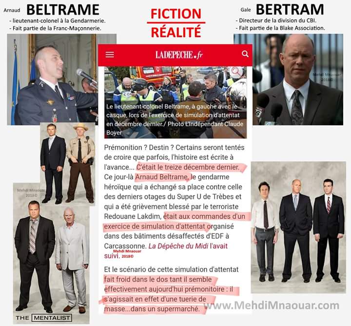 MehdiMnaouar's tweet photo. @LePoint #RipouxClique🇫🇷
#Mentalist
Gale #BERTRAM
- Directeur de la division CBI
- Fait partie de Blake Association
Arnaud #BELTRAME
- lieutenant-colonel à Gendarmerie
- Fait partie de Franc-Maçonnerie
- A enterré son père (disparu depuis août) 10 jours avant
#TRÈBES #SuperU #LAKDIM https://t.co/aI7nOCvyj1