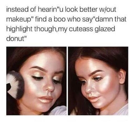 Tiarablogsalot's tweet photo. ❤❤❤

#MakeupMeme #makeupfunny #Memes #funnymemes #makeupmemes #makeupmemeslife #Memes #followforfollow #like4like #follow4follow https://t.co/ygDZmyZu3D