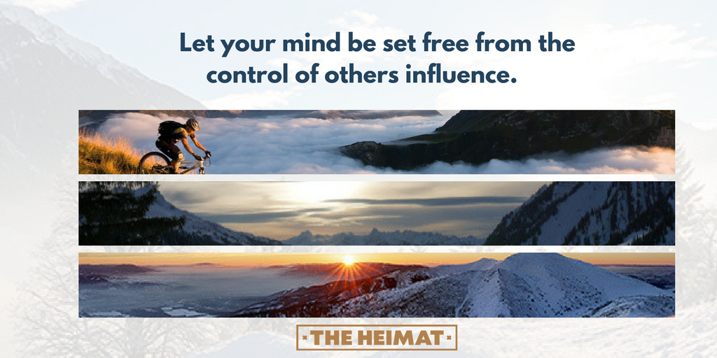 TheHeimat's tweet photo. Let your #mind be set free from the #control of others #influence. https://t.co/3miPNElKxo