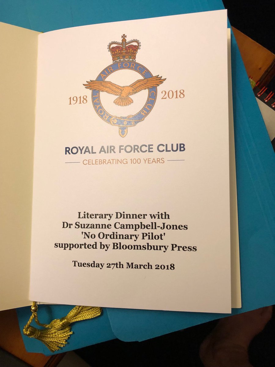 SuzanneCJ1's tweet photo. Delightful evening dinner in the RAF club library where I had spent many hours researching for the book https://t.co/aBG0xA3P4E