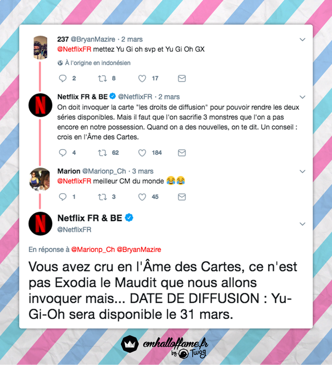 CMHallofFame's tweet photo. Il y a de nombreuses façons d'annoncer une bonne nouvelle, comme celle de @NetflixFR.
https://t.co/wjyXfls2EG https://t.co/mXl7uTmCmO