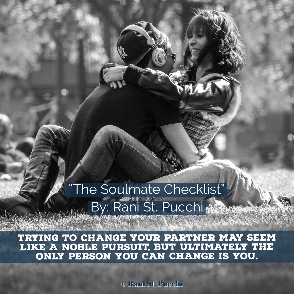 RaniStPucchi's tweet photo. Trying to change your partner may seem like a noble pursuit, but ultimately the only person you can change is you.

The Soulmate Checklist is Available to purchase ⤵️
https://t.co/PTGrtlKSkh
#soulmate #love #lovers #truelove #soulmatechecklist https://t.co/ZjYVvZlLI5