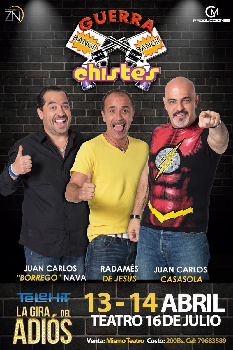 elborregonava's tweet image. Mi gente de Bolivia, es un placer saber que estaremos con ustedes por allá .. aquí las fechas 13 y 14 La Paz Bolivia y la del 15 en Cochabamba ..¡No falten!