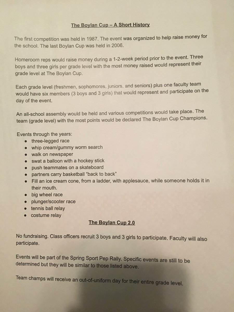 boylanseniors's tweet photo. The Boylan Cup is back!! We need 3 senior boys and 3 senior girls to participate. Talk to Shelby Martin or DM this account if you’re interested!! https://t.co/yKf8VV5rY5