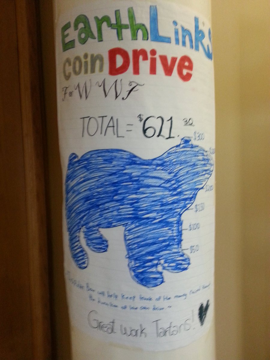 EarthlinksWCI's tweet photo. Great work #TartanNation! We've spent the last several weeks sorting, counting and rolling coins - we collected a total of $621.30 for World Wildlife Fund! We'll be announcing what animals we will be adopting soon. Thank you everyone!
#WalkervilleEarthlinks
#CoolatWCI https://t.co/ABbezdo61C