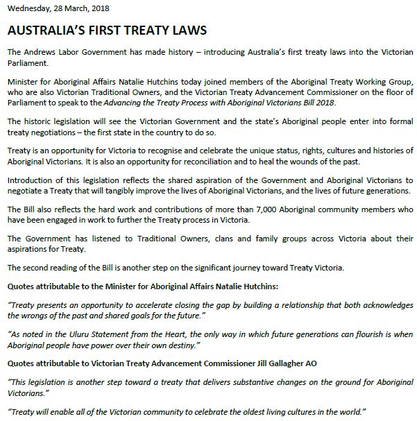 This is deadly! Another important step towards #Treaty for our mob in Victoria, & hopefully in Australia in the long term.
It's a long road ahead, but with @JillGallagherAO at the steering wheel we know we'll get there.
#TreatyNow #Aboriginal #FirstNations #indigenouscommunities