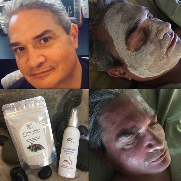 CLforMen's tweet image. .@maschem67 used our Normalizing Mud Mask Powder mixed with Our Normalizing Toner for a great mask treatment today.