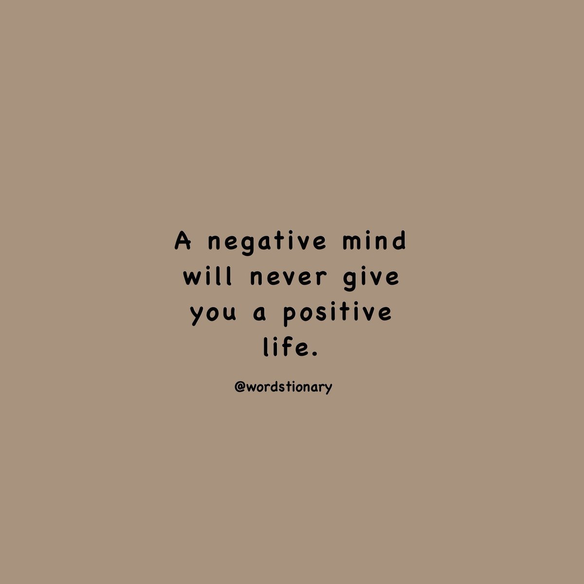 wordstionary's tweet image. A negative mind