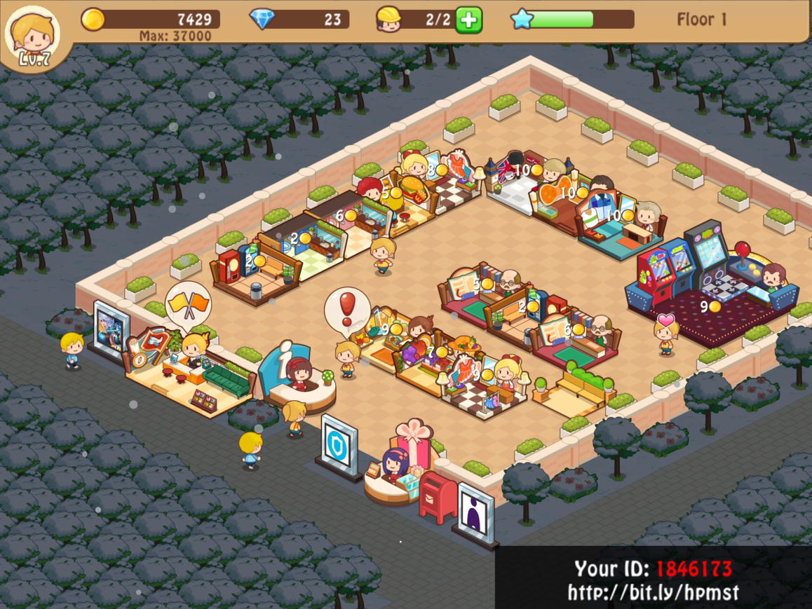 tearjoy's tweet photo. #HappyMallStory is fantastic! Play together! ID: 1846173 @HappyHappyLabs https://t.co/k1BEJPUcwG