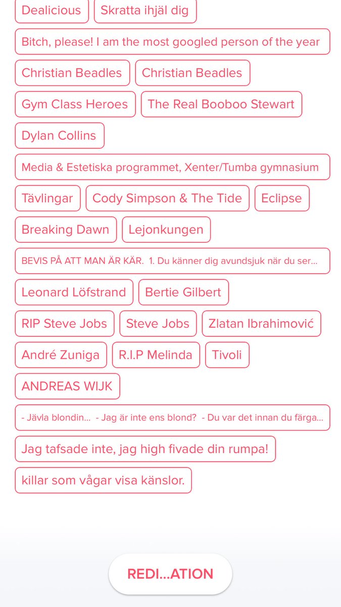 twerksandra's tweet photo. Han: vad är dina intressen?
Jag: https://t.co/agQtoLZg32