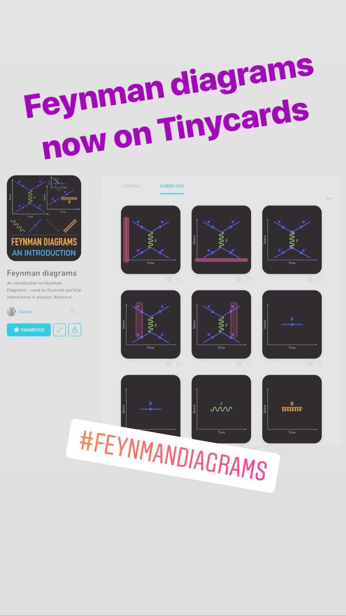 ALevelPhysicsHQ's tweet photo. Get your physics fix now!
Feynman diagrams on Tinycards
https://t.co/PxVm35RkWm
#feynmandiagrams #physics https://t.co/luQ7ytbAYv