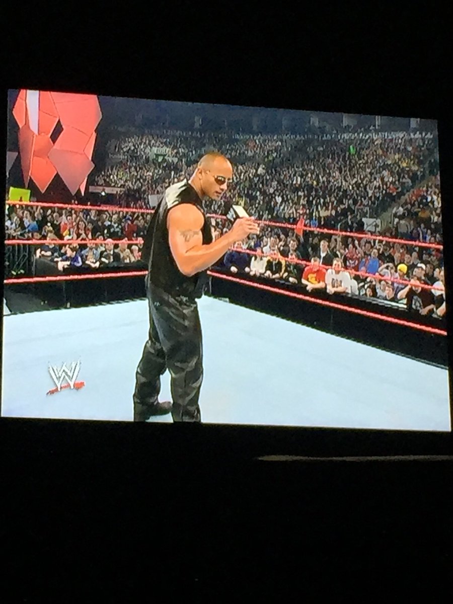 MCXPodcast's tweet photo. 2003 episode of WWE MONDAY NIGHT RAW... The Rock debuts new look along with Hollywood heel theme... arguably the best rock? #GoodOleDays https://t.co/A9VuOAhako