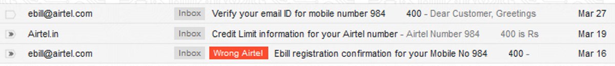 anantha's tweet image. W00t! @Airtel_Presence has taken a giant step forward to cut down on #AnanthaProblem incidents, with a new email verification process. My problem? They do it ~2 weeks *after* enrolling the (then) unverified id for ebills. Also they need a &quot;Not my email&quot; link in the email.