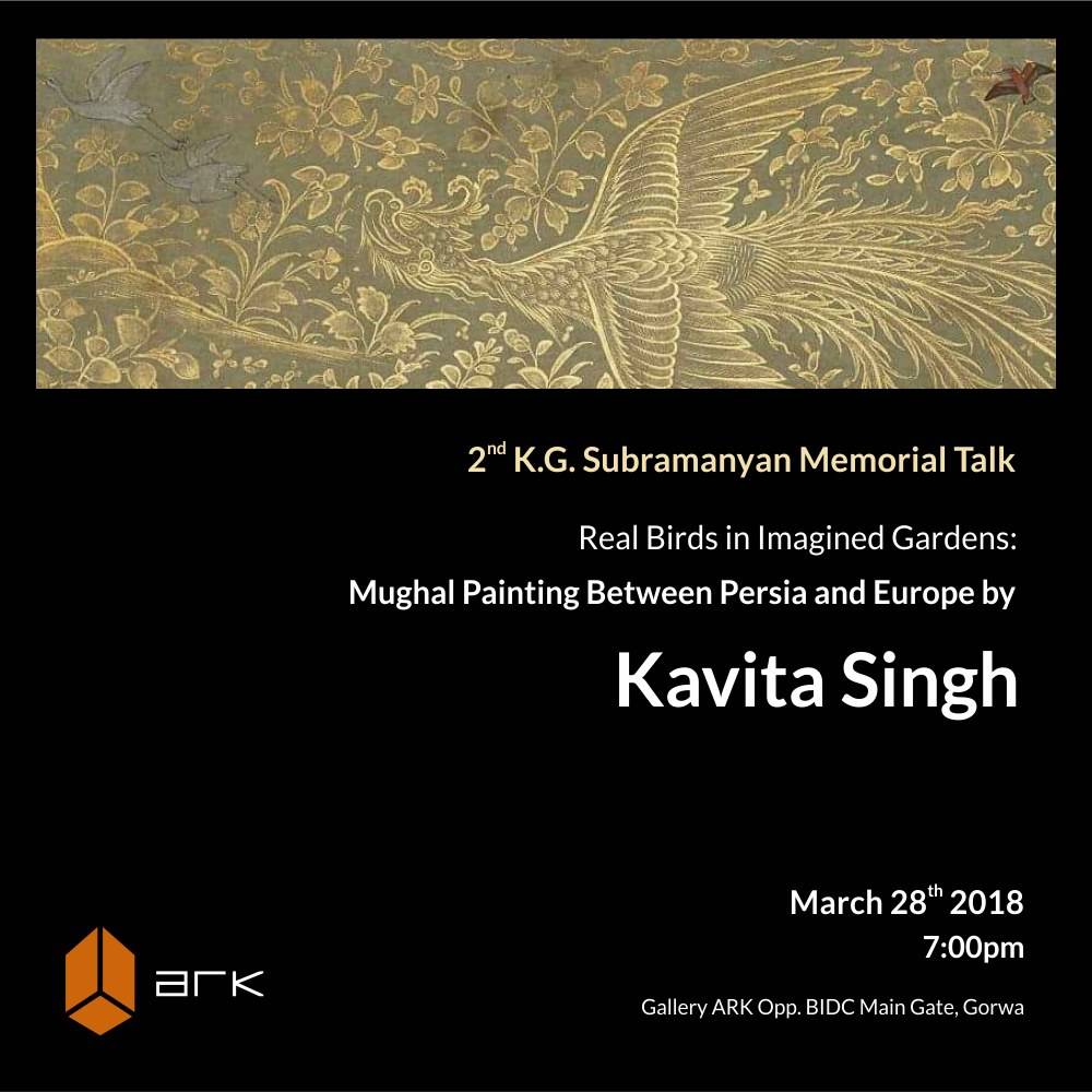 GalleryArk's tweet photo. The 2nd K G Subramanyan Memorial Talk will be held at Gallery Ark this evening, 7 PM onwards. 

#galleryark #arkgallery #artgallery #arttalk #mughalpaintings #Baroda #Vadodara #barodadiaries #art #memorialtalk https://t.co/oVkshMnljH