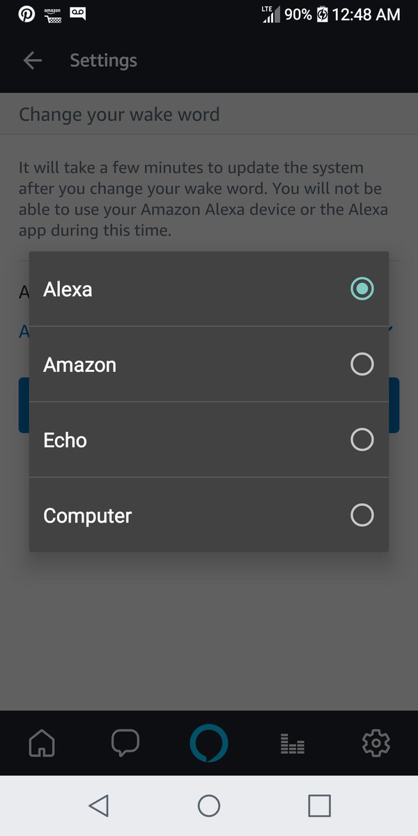 rhische's tweet photo. Hey @amazon @amazonecho Thanks for the firmware update! The #EchoLook now responds to "Computer", avoiding random responses to TV voices saying words that "sound" like #Alexa. Elevated sensitivity to that word? Never used factory wakeword on my other devices &amp; 0 issues. https://t.co/Undws5N98h