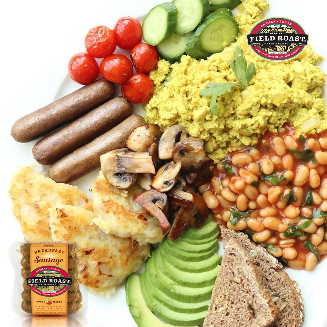 FieldRoastME's tweet photo. Veganise your breakfast with Field Roast!

Here's a full English breakfast featuring our Apple Maple sausage w/ scrambled tofu, veggies, baked beans, wholemeal toast, avocado, homemade hash browns and grilled mushrooms by https://t.co/QJPBmKACN9.

#breakfast #vegan #fieldroast https://t.co/W7GWmqAJfF