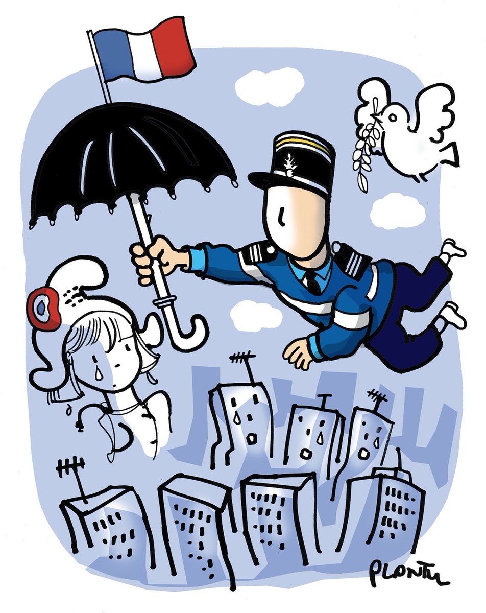 plantu's tweet image. UNITÉ NATIONALE.
Le dessin de L'Express.