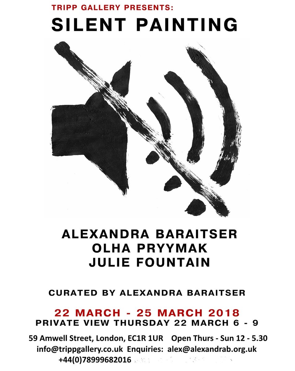 The show is extended until mid April. Just message me or the gallery and we will arrange a viewing! Details on the flier here. <a href="/TrippGallery/">Tripp Gallery</a> @paintbritain @OlhaPryymak #juliefountain #alexandrabaraitser