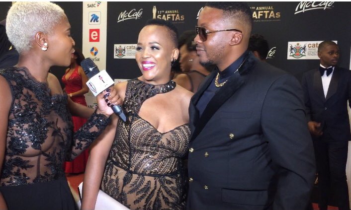 Zinathi_Gquma's tweet photo. A talented and dynamic woman. Such a fun interview with Tumi Morake &amp; her husband ❤️❤️ Link coming soon. #TheVL #SAFTAs12 #OurStoriesAreGold https://t.co/jU1FIRaJLm