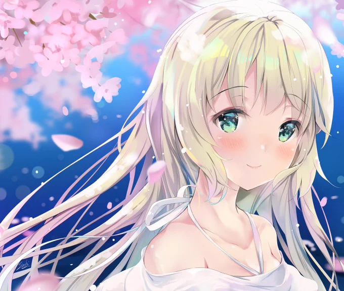 夜桜の中で 