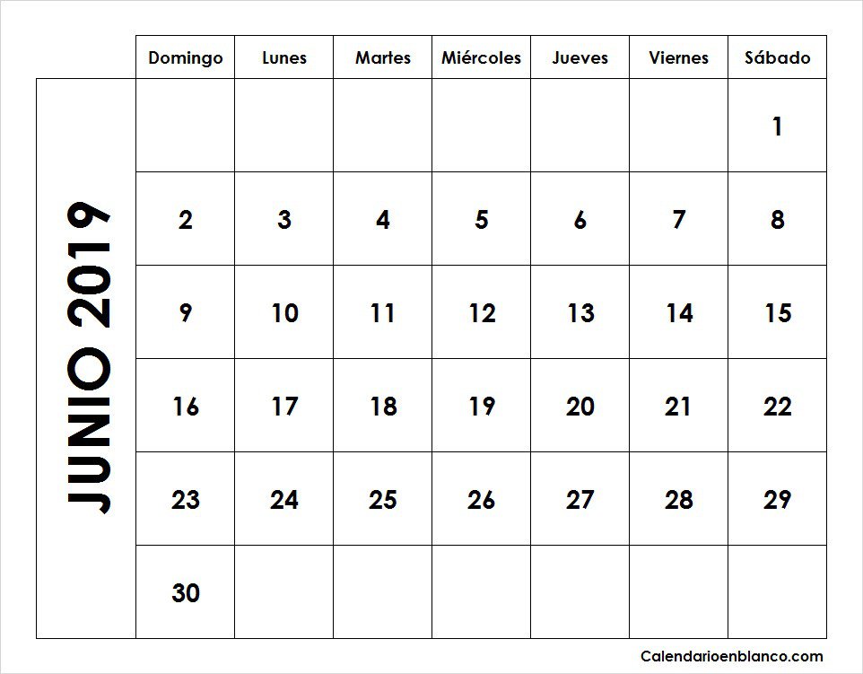 Calendario junio 2019: ¡Imprime diseños encantadores!